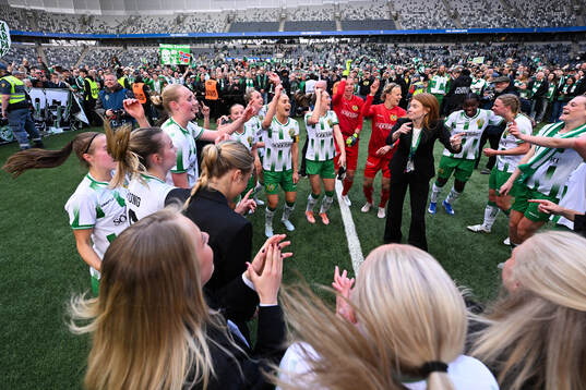 Hammarbys spelare jublar