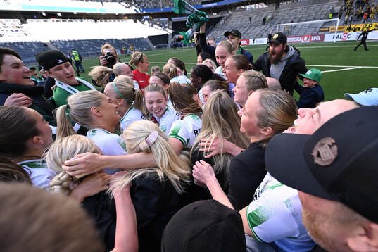 Hammarbys Alice Carlsson, Stina Lennartsson och Bea Sprung