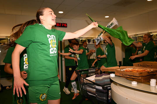 Hammarbys Vilde Hasund jublar