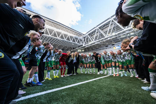 Hammarbys spelare jublar