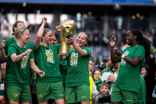Hammarbys Madison Pogarch, Hannah Sjödahl, Fanny Peterson