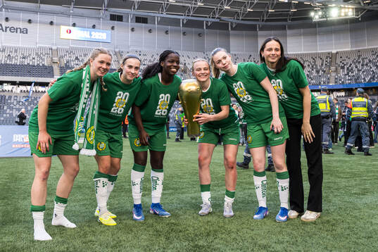 Hammarbys Hannah Sjödahl, Vilma Emilia Koivisto, Vivienne