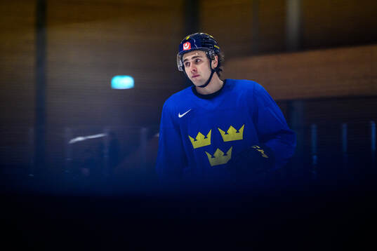 Linus Karlsson of Sweden at a practice session