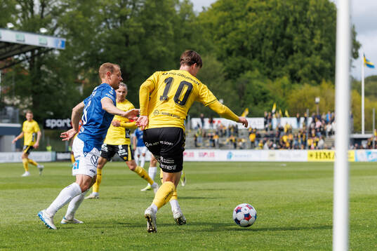 Halmstads Joel Allansson och Elfsborgs Simon Olsson