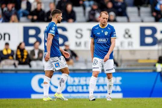 Halmstads Omar Faraj och Joel Allansson deppar