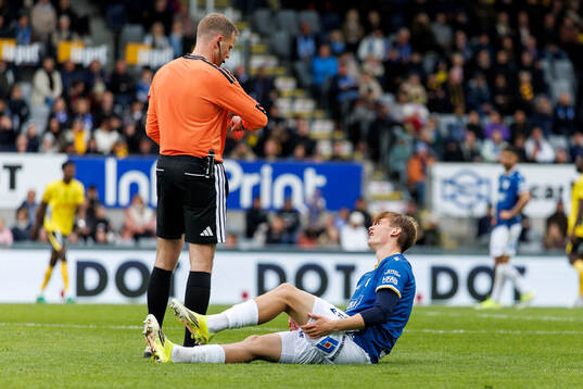 Halmstads Ludvig Arvidsson har ont
