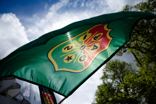 GAIS flaggor utanför Gamla Ullevi