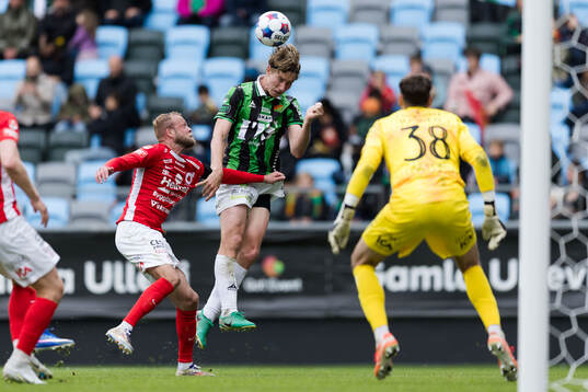 Under fotbollsmatchen i Allsvenskan mellan GAIS och