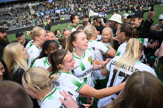 Hammarbys spelare jublar