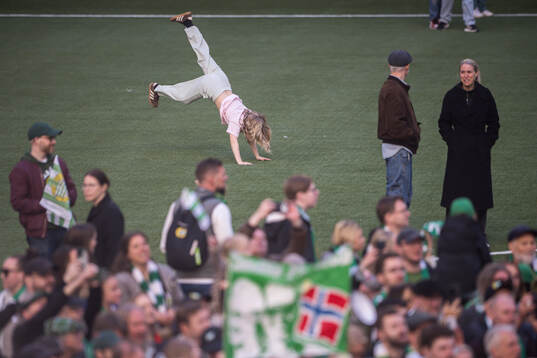 Hammarbys supportrar jublar