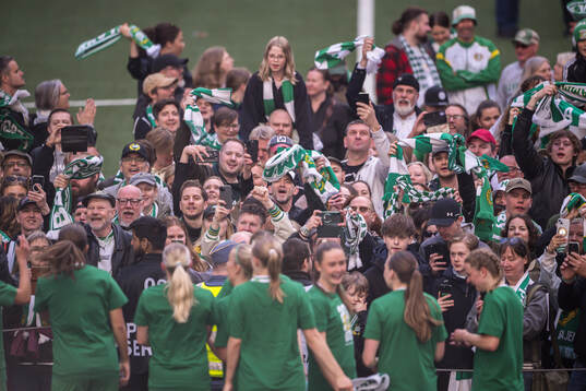 Hammarbys supportrar jublar