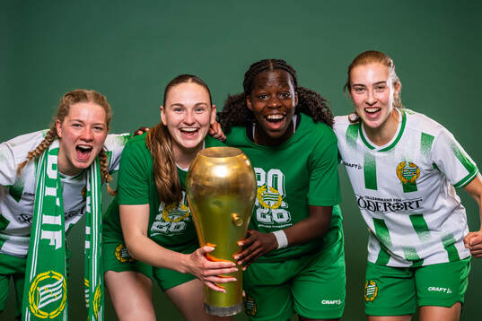 Hammarbys Hannah Sjödahl, Vilde Hasund, Vivienne Lia och
