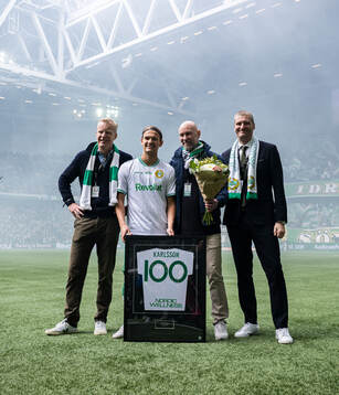 Hammarbys Markus Karlsson uppmärksammas för 100 matcher