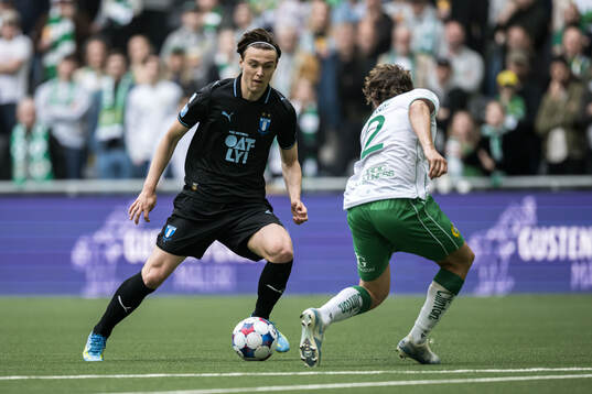 Malmö FFs Oscar Sjöstrand och Hammarbys Hampus Skoglund