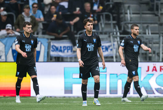 Malmö FFs Colin Rösler, Kenan Busuladzic och Gabriel