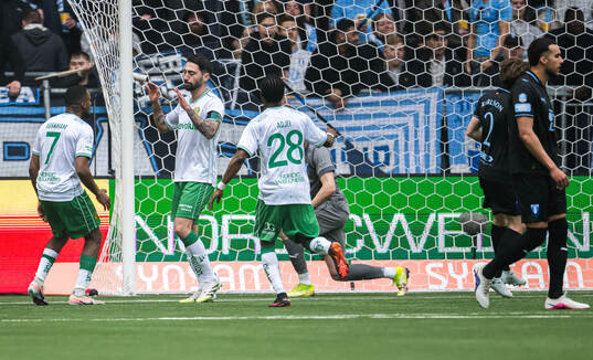 Hammarbys Nahir Besara, Paulos Abraham och Frank Junior