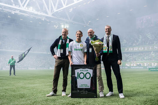 Hammarbys Markus Karlsson uppmärksammas för 100 matcher