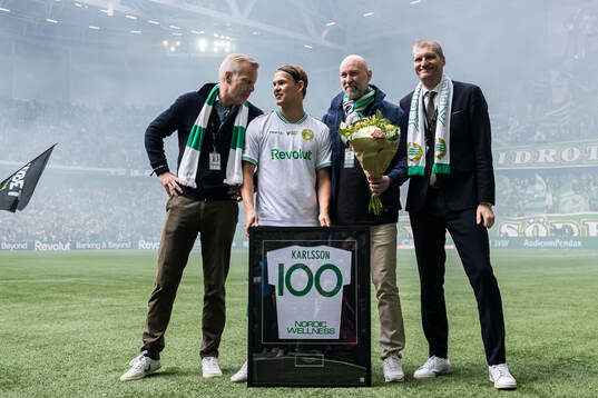 Hammarbys Markus Karlsson uppmärksammas för 100 matcher