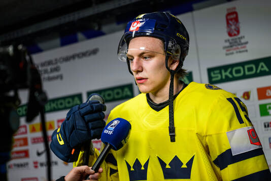 Goaltender Jack Berglund of Sweden
