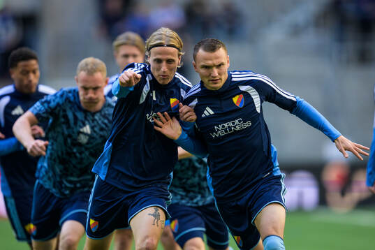 Djurgårdens Jeppe Okkels och Piotr Johansson