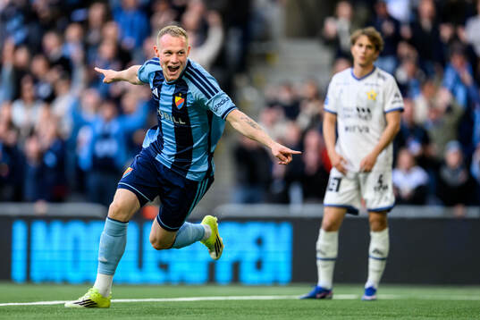 Djurgårdens Kristian Lien jublar