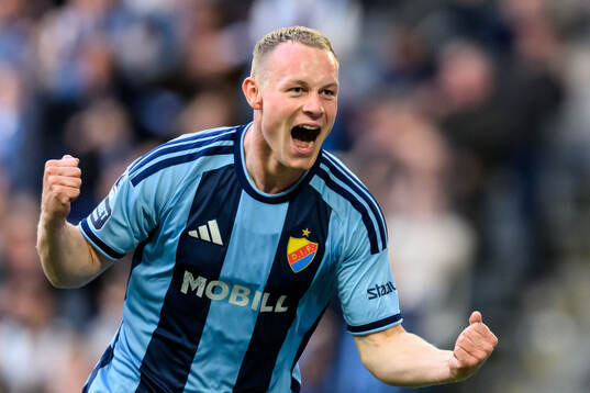 Djurgårdens Kristian Lien jublar