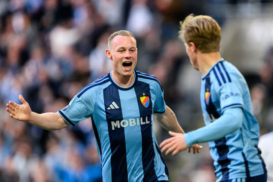 Djurgårdens Kristian Lien jublar
