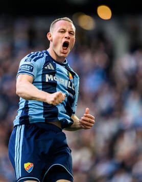 Djurgårdens Kristian Lien jublar
