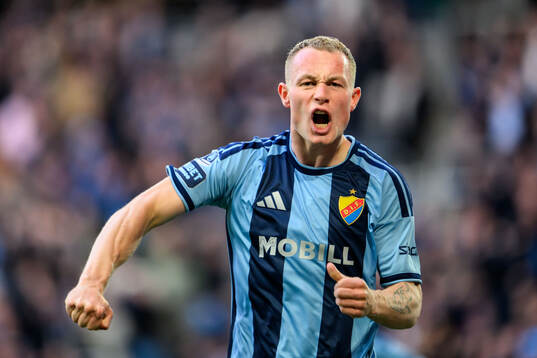Djurgårdens Kristian Lien jublar