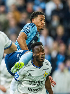 Djurgårdens Mikael Marques och Sirius Mohamed Soumah