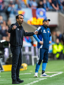 Sirius tränare Andreas Engelmark och Djurgårdens tränare