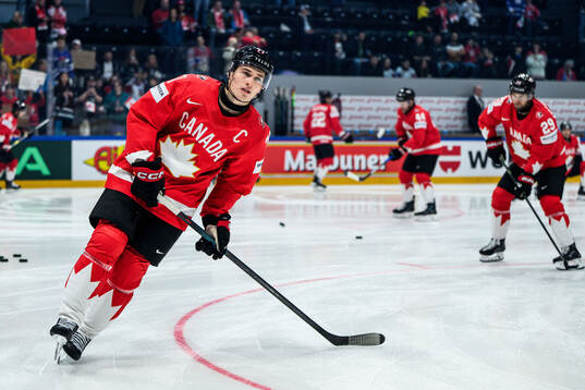 Macklin Celebrini of Canada