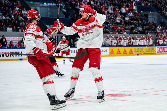 Nick Olesen and Malte Setkov of Denmark celebrates