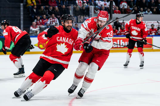 Dylan Demelo of Canada and Phillip Schultz of Denmark