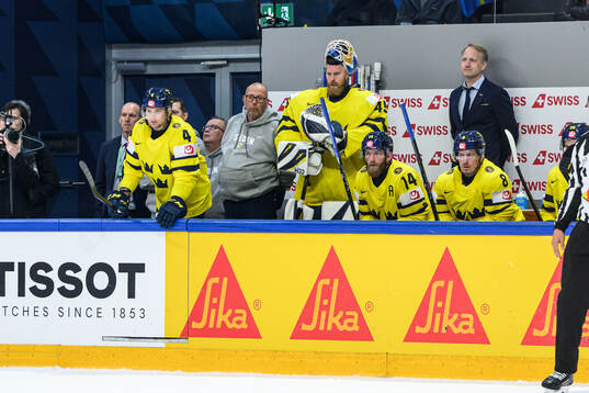 Goaltender Magnus Hellberg of Sweden