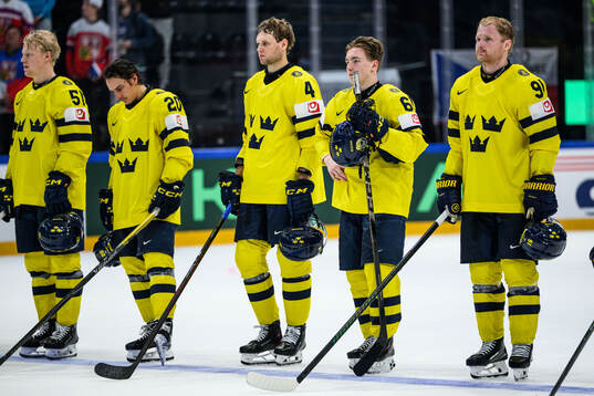 Viggo Björck of Sweden looks dejected