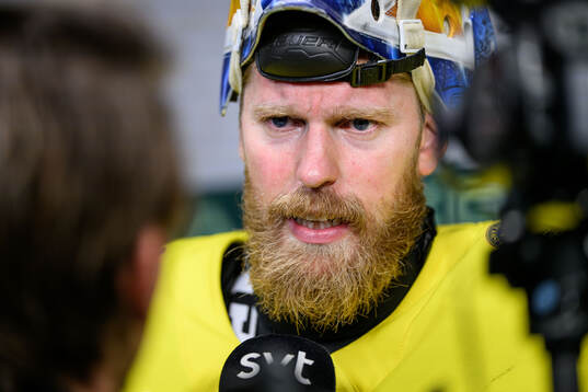 Goaltender Magnus Hellberg of Sweden