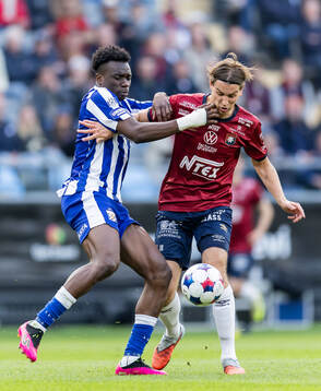 IFK Göteborgs Rockson Yeboah och Örgrytes Noah