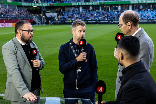 Örgrytes sportchef Pontus Farnerud i TV4 studio
