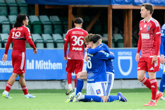 GIF Sundsvalls Marc Manchon och Hugo Aviander jublar