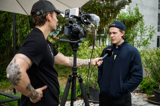 Ivar Stenberg of Sweden at a press event