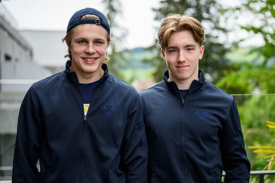 Ivar Stenberg and Viggo Björck of Sweden pose for a