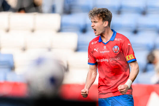 Helsingborgs Alexander Johansson jublar