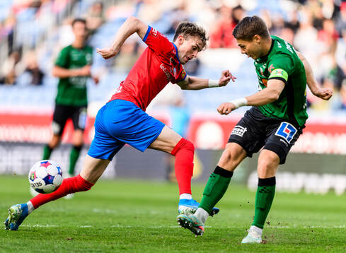 Helsingborgs Alexander Johansson och Varbergs Gustav Broman