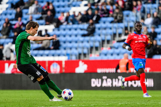 Varbergs Albin Winbo skjuter in 1-3 målet