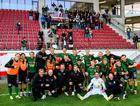 Varbergs spelare jublar