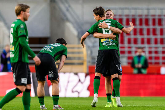 Varbergs Noah Johansson jublar