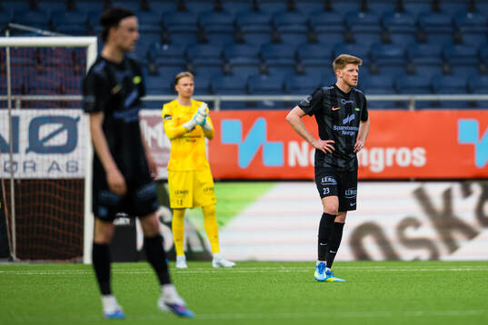 Thore Pedersen of Brann looks dejected