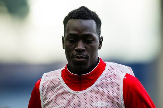Cheikh Mbacke Diop of Brann warms up