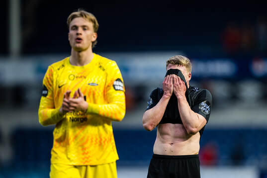 Kristian Eriksen of Brann looks dejected